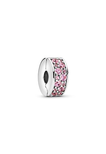 Clip Con Pavé Rosa - Silicone / Argento Sterling 925 / Sterling Silver