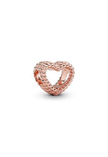 Charm Cuore Di Sfere - Esclusiva Lega Metallica Placcata Oro Rosa 14k / Sterling Silver