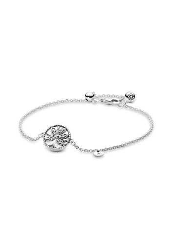 Bracciale Albero Della Famiglia Scintillante Con Chiusura Regolabile - Smalto / Argento Sterling 925 / Sterling Silver - Size 20