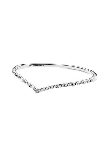 Bracciale Rigido Chevron Scintillante - Argento Sterling 925 / Sterling Silver - Size 16