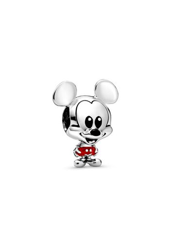 Disney, Charm Mickey Mouse Con Pantaloni Rossi - Argento Sterling 925 / Sterling Silver