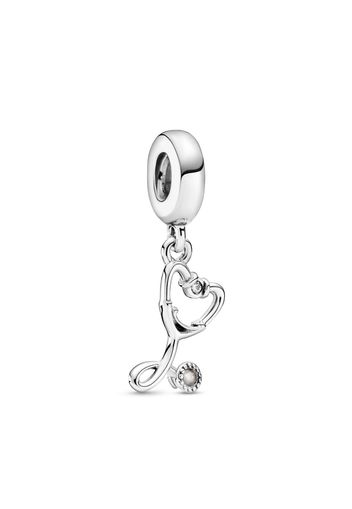 Charm Pendente Con Cuore Stetoscopio - Argento Sterling 925 / Sterling Silver