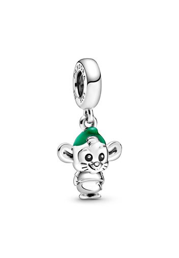 Disney, Charm Pendente Topolino Gas Gas Di Cenerentola - Argento Sterling 925 / Sterling Silver