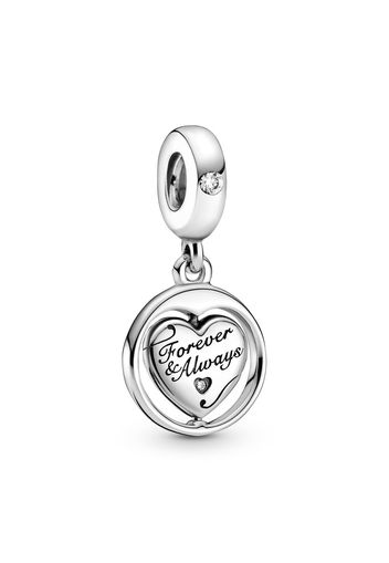 Charm Pendente Girevole Anima Gemella Forever & Always - Argento Sterling 925 / Sterling Silver