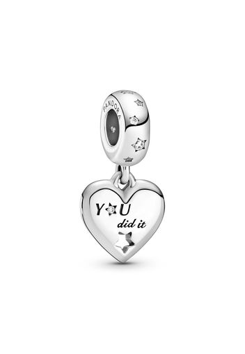 Charm Pendente Congratulazioni, Cuore E Stelle - Argento Sterling 925 / Sterling Silver