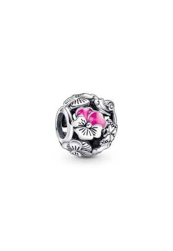 Charm Openwork Viole Del Pensiero - Argento Sterling 925 / Sterling Silver