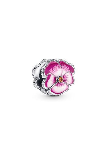 Charm Viola Del Pensiero Rosa - Argento Sterling 925 / Sterling Silver