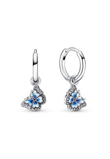 Orecchini Cerchi Farfalla Blu - Argento Sterling 925 / Sterling Silver