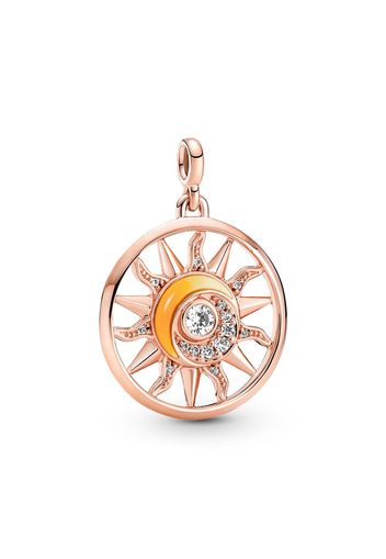 Medallion Sun Power  Me - Esclusiva Lega Metallica Con Placcatura In Oro Rosa 14k / Zirconia Cubica / Multicolore