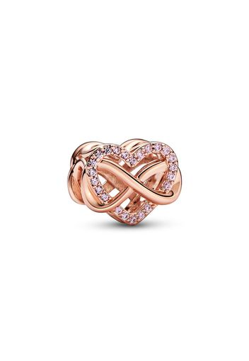 Charm Cuore Rosa E Infinito - Zirconia Cubica