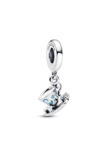 Charm Pendente Tazza Di Tè - Smalto / Argento Sterling 925 / Blu