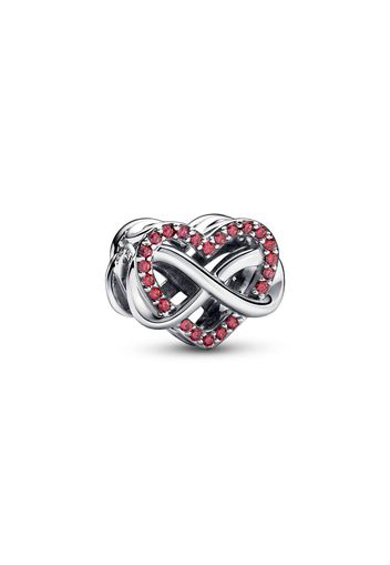 Charm Cuore Rosso E Infinito - Argento Sterling 925 / Zirconia Cubica