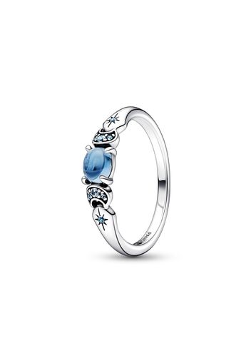 Disney, Aladdin, Anello Della Principessa Jasmine - Argento Sterling 925 / Cristallo Creato Dall’uomo / Blu - Size 48