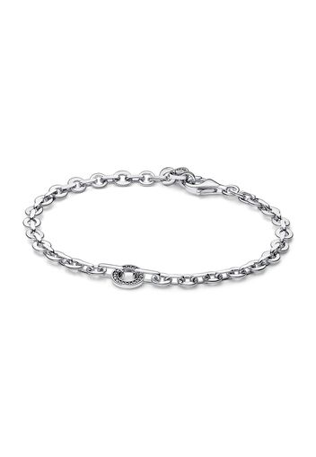 Bracciale Cerchio Pavè - Argento Sterling 925 / Zirconia Cubica / Trasparente - Size 16 cm