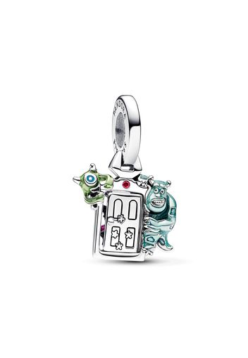 Pixar, Pendente Porta Apribile Monsters & Co - Emaille / Argento Sterling 925 / Zirconia Cubica / Multicolore