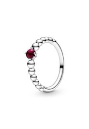 Anello Pietra Rosso Scuro - Argento Sterling 925 / Sterling Silver - Size 54