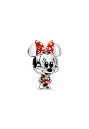 Disney, Charm Minnie Con Abito E Fiocco A Pois - Argento Sterling 925 / Sterling Silver