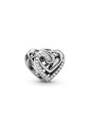 Charm Cuori Intrecciati Scintillante - Argento Sterling 925 / Sterling Silver