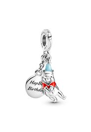 Disney, Charm Pendente Compleanno Di Winnie The Pooh - Argento Sterling 925 / Sterling Silver