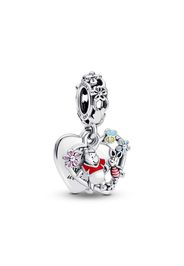 Charm Pendente Disney, Winnie The Pooh, Pendente Winnie E Pimpi - Smalto / Argento Sterling 925 / Multicolore