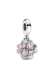 Charm Pendente Quadrifoglio Dell'amicizia - Smalto / Argento Sterling 925 / Zirconia Cubica / Multicolore