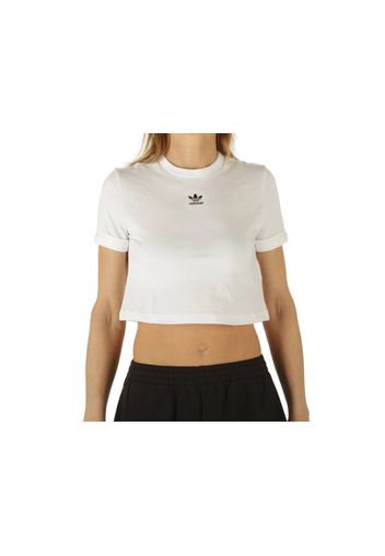 Adidas Top Crop, Taglia 40 Donna Colore Bianco|Nero