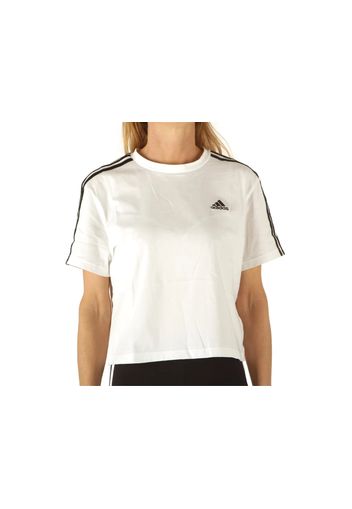 Adidas W 3S Cr Top, Taglia M Donna Colore Bianco|Nero