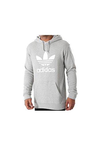 Adidas Trefoil Hoodie Medium Grey Heather, Taglia L Uomo Colore Grigio|Bianco