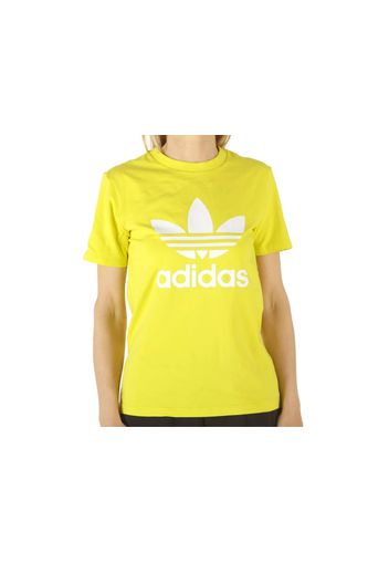 Adidas Trefoil Tee, Taglia 44 Donna Colore Giallo|Bianco