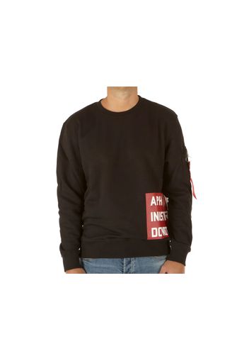 Alpha Industries Do Not Remove Sweater Black, Taglia S Uomo Colore Rosso|Bianco|Nero