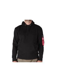 Alpha Industries Emb Hoody Black, Taglia M Uomo Colore Nero