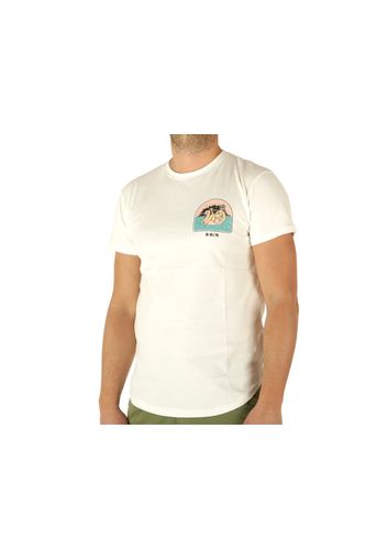 Berna T-Shirt Mm Stampa Panna, Taglia M Uomo Colore Bianco Panna