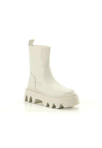 Buffalo Flora Sock Boot Cream, Taglia 40 Donna Colore Bianco