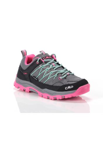 Cmp Kids Rigel Low Trekking Wp Cemento Pink Fluo, Taglia 36 Donna/Ragazzi Colore Grigio|Fucsia|Nero