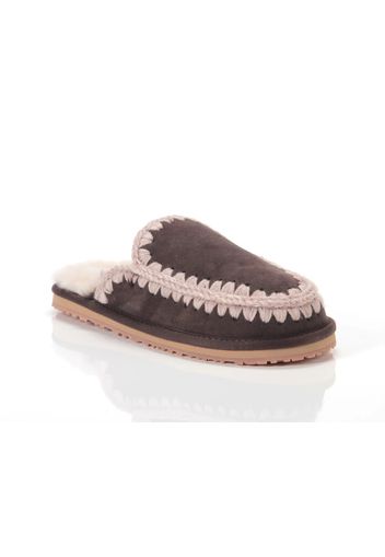 Mou Suede Slipper Full Eskimo Mocha, Taglia 36 Donna Colore Marrone