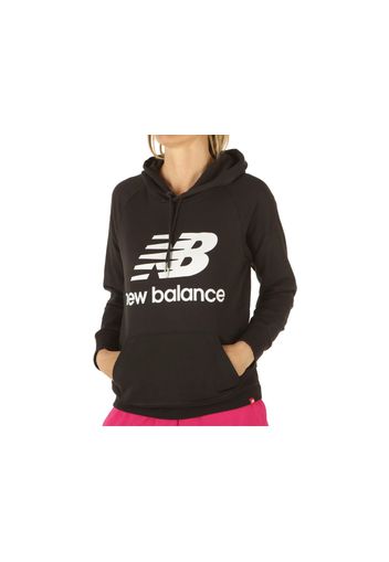 New Balance Essentials Pullover Hoodie Black, Taglia S Donna Colore Bianco|Nero