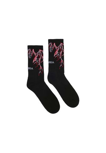 Phobia Archive Black Socks Red Lightning, Taglia Taglia Unica Uomo Colore Rosso|Bianco|Nero