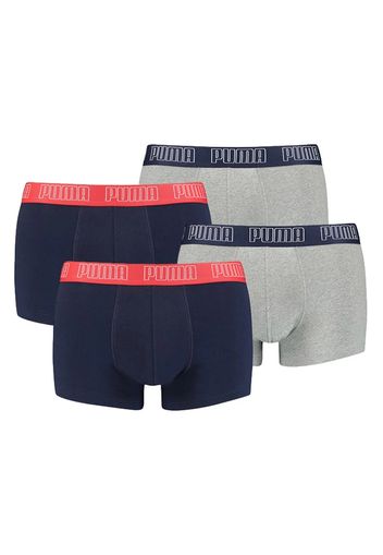 Puma Basic Trunk 4 Pieces, Taglia M Uomo Colore Grigio|Rosso|Blu