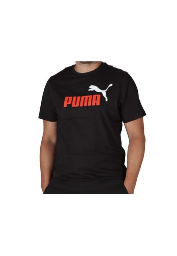 Puma Ess+ Col Logo Tee, Taglia S Uomo Colore Rosso|Nero