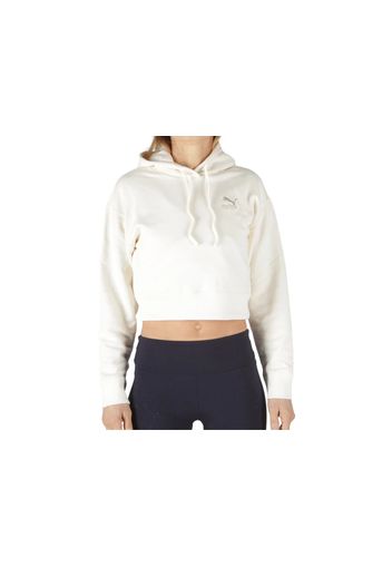 Puma Better Classic Cropped Hoodie Tr, Taglia M Donna Colore Bianco Panna