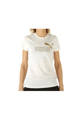 Puma Graphic Tee, Taglia Xs Donna Colore Argento|Bianco|Oro