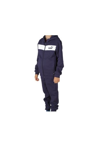 Puma Fz Panel Hooded Tracksuit, Taglia S Ragazzo Colore Bianco|Blu