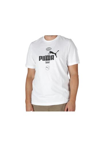 Puma Power Graphic T, Taglia L Uomo Colore Bianco|Nero