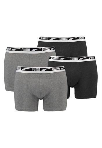 Puma Puma Men Multilogo Boxer, Taglia S Uomo Colore Grigio Scuro|Grigio Chiaro