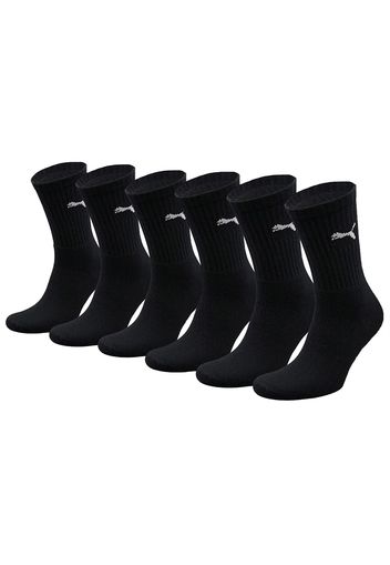 Puma Crew Sock 6 Pairs, Taglia M Unisex Colore Nero