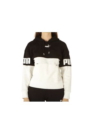 Puma Puma Power Colorblock Hoodie Fl, Taglia L Donna Colore Bianco|Nero