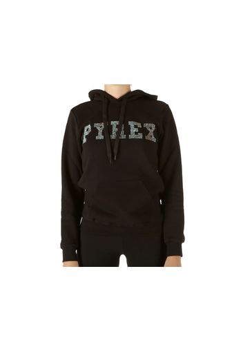 Pyrex Maglia Cappuccio Donna In Felpa Nero, Taglia Xs Donna Colore Multicolore|Nero