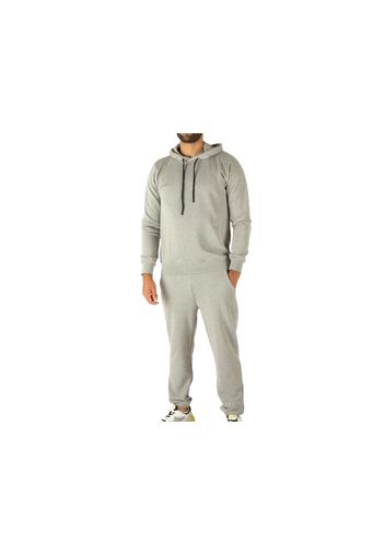 Pyrex Completo Uomo In Felpa Maglia Cappuccio Pantalone Grigio Chiaro Melange, Taglia Xl Uomo Colore Grigio|Nero