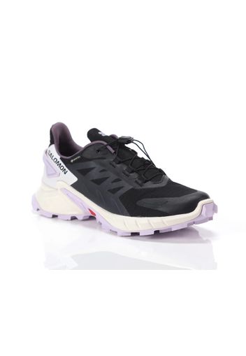 Salomon Supercross 4 Gtx W Black Vanila Opetal, Taglia 4 Donna Colore Bianco Panna|Lilla|Nero