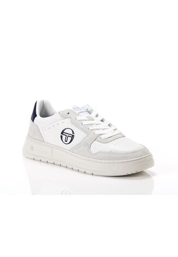 Sergio Tacchini Court Classic Mp White Antique White Maritime Blue, Taglia 46 Uomo Colore Bianco|Blu|Taupe